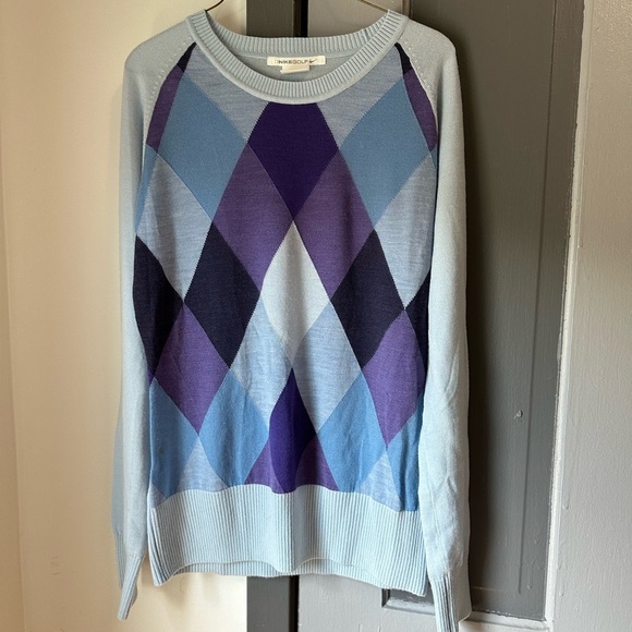 Nike Sweaters - Nike Blue Crewneck Sweater with Geometric Design